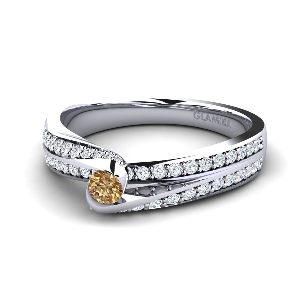 Diamante café Anillo de compromiso Clariss 0.1 crt
