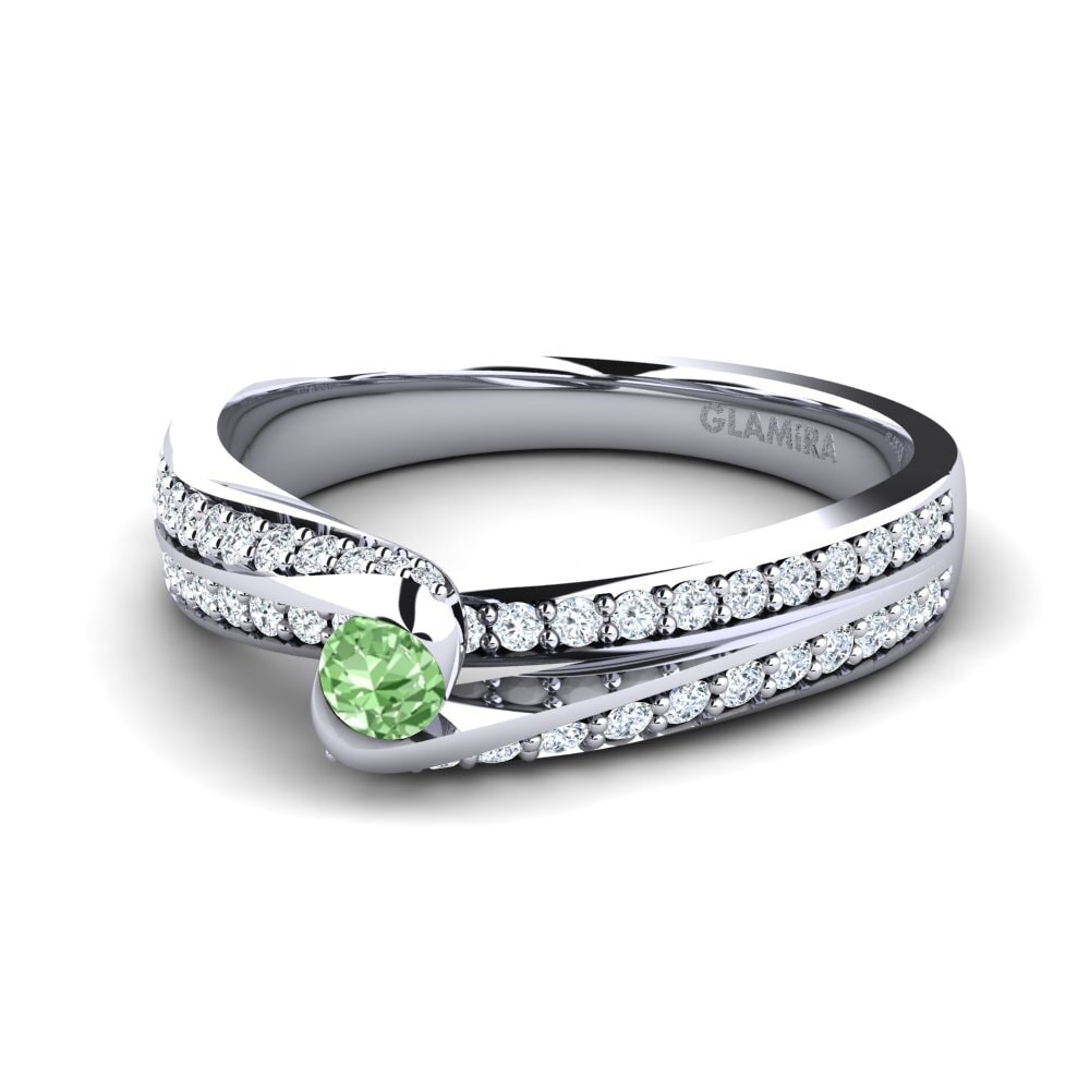 Diamante Verde Anillo de compromiso Clariss 0.1 crt