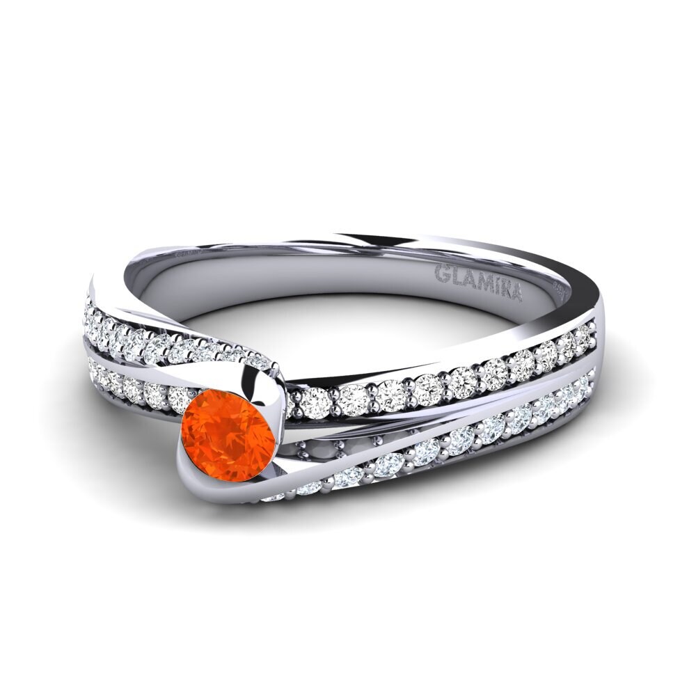 Ópalo Fuego Anillo de compromiso Clariss 0.16 crt