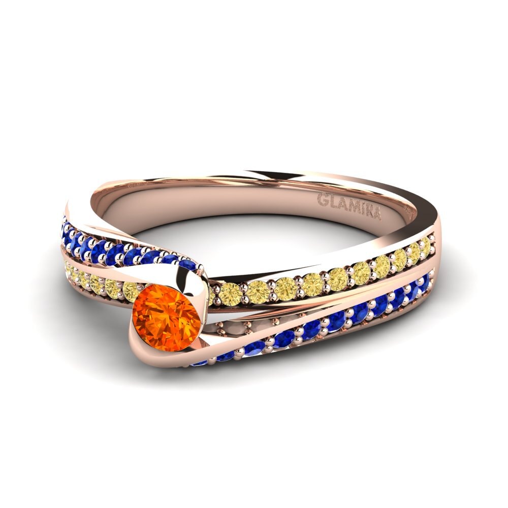 14ct Rose Gold Engagement Ring Clariss 0.16 crt
