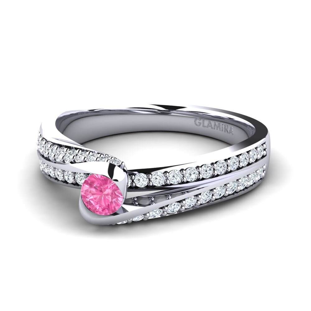Zafiro Rosado Anillo de compromiso Clariss 0.16 crt