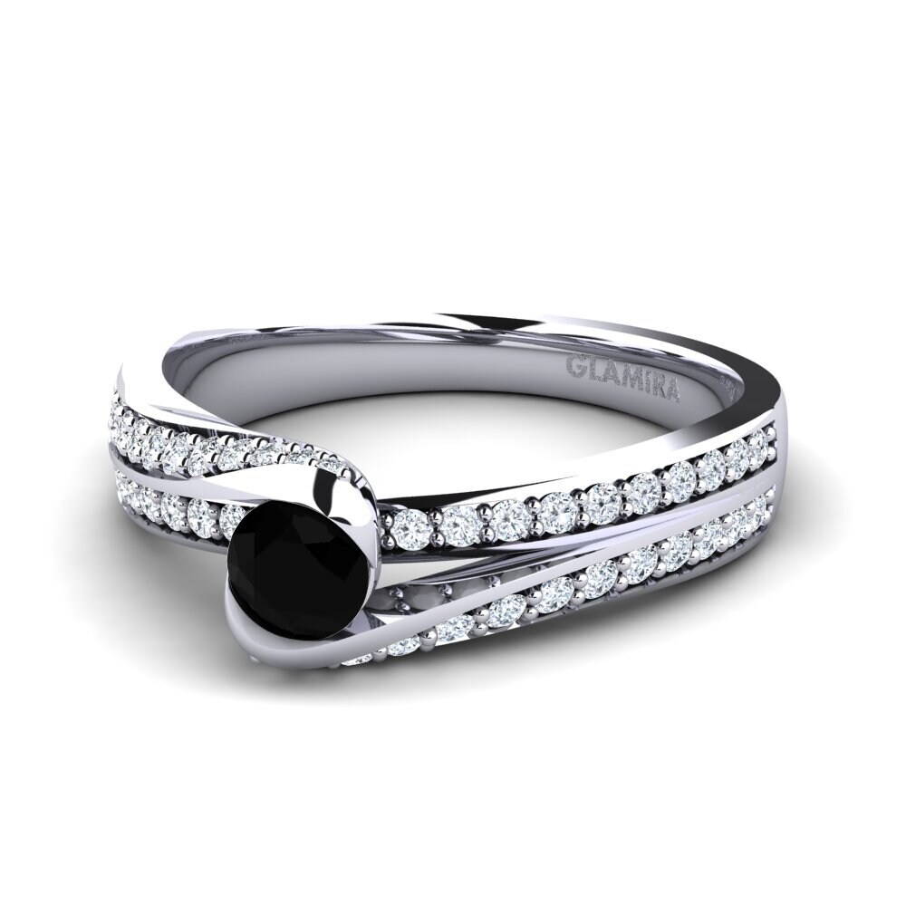 Zafiro negro Anillo de compromiso Clariss 0.25 crt