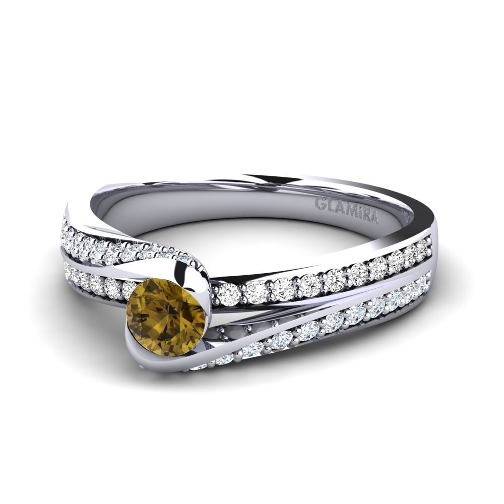 Circón Marrón Anillo de compromiso Clariss 0.25 crt