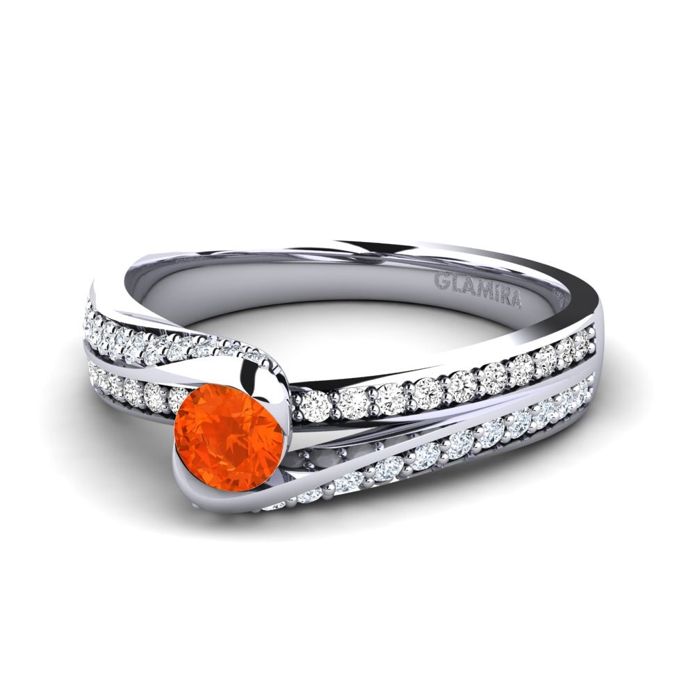 Ópalo Fuego Anillo de compromiso Clariss 0.25 crt