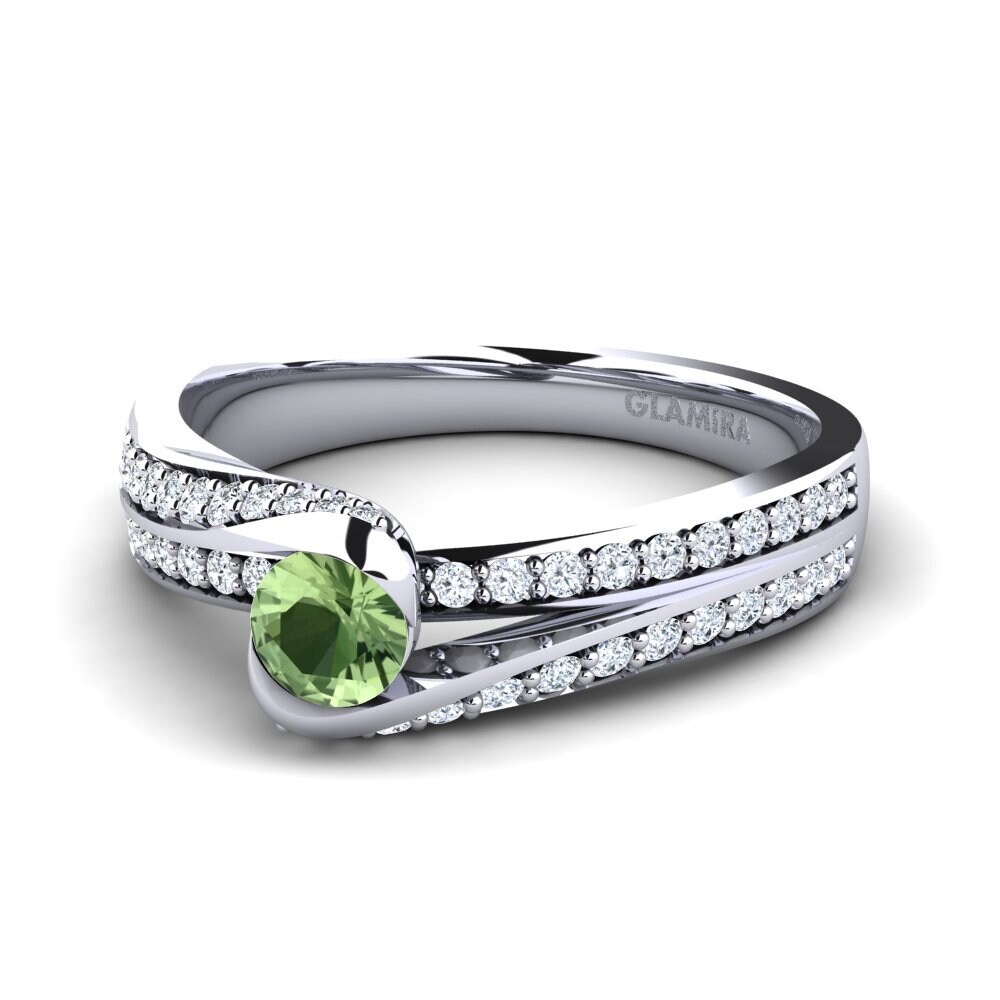 Zafiro Verde Anillo de compromiso Clariss 0.25 crt