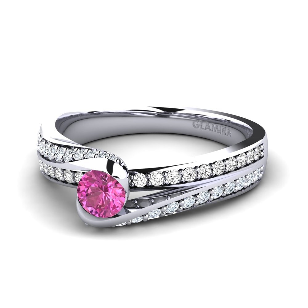 Topacio Rosa Anillo de compromiso Clariss 0.25 crt