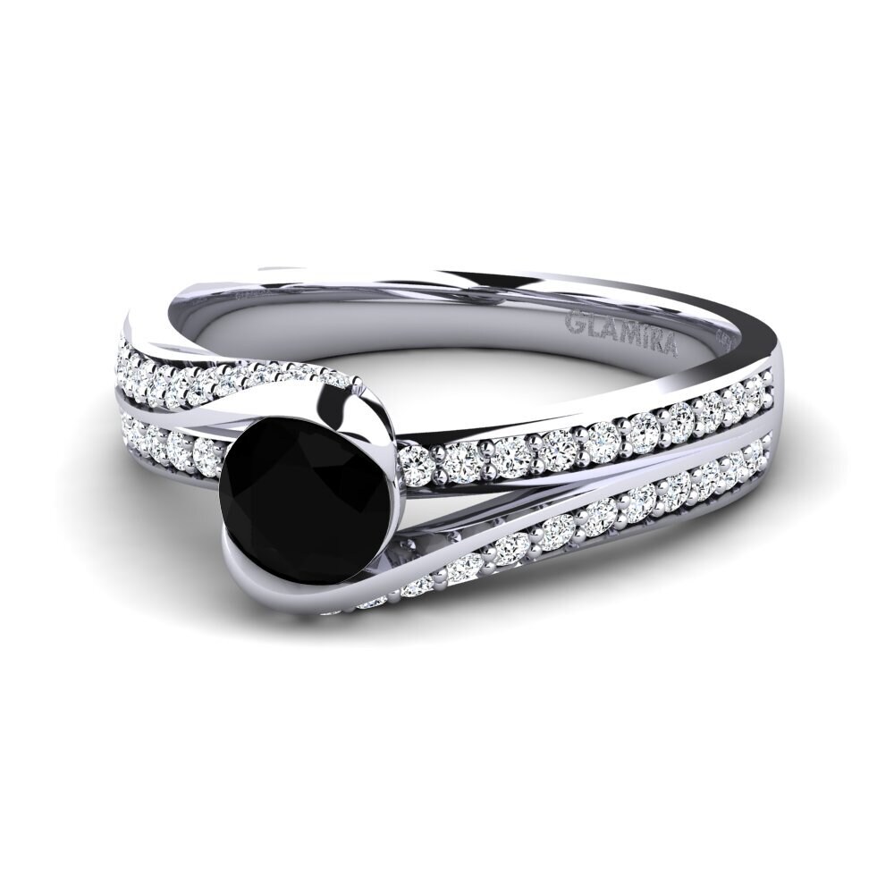 Black Onyx Engagement Ring Clariss 1.0 crt