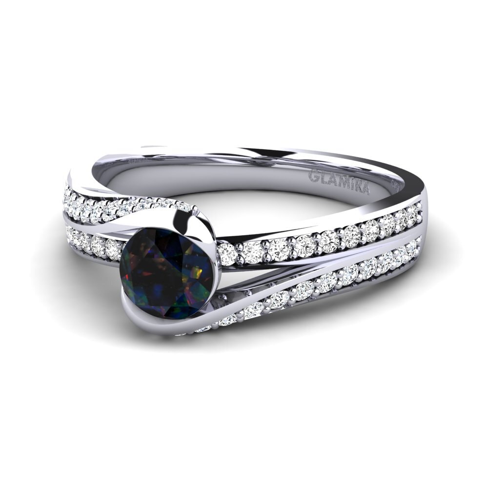 Opalo Negro Anillo de compromiso Clariss 1.0 crt