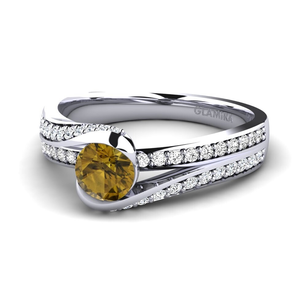 Circón Marrón Anillo de compromiso Clariss 1.0 crt