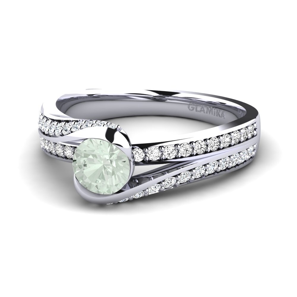 Amatista verde Anillo de compromiso Clariss 1.0 crt