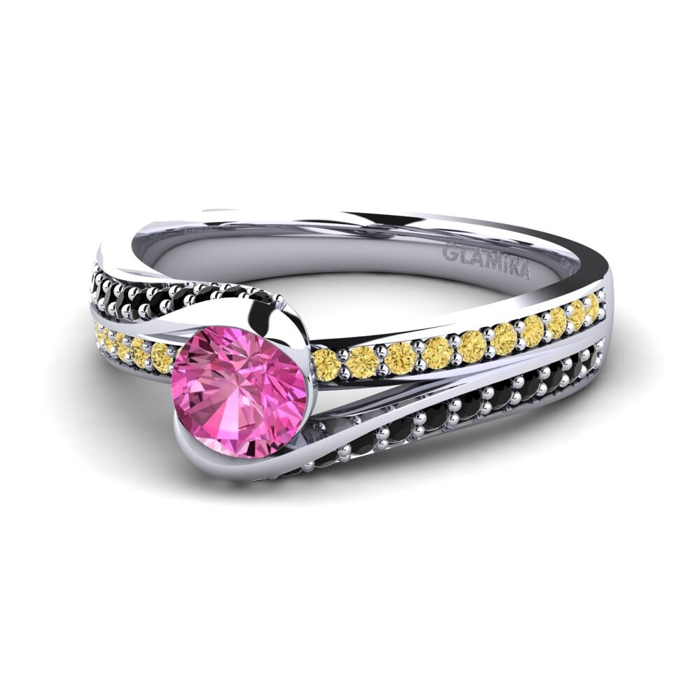 Pink Topaz Engagement Ring Clariss 1.0 crt