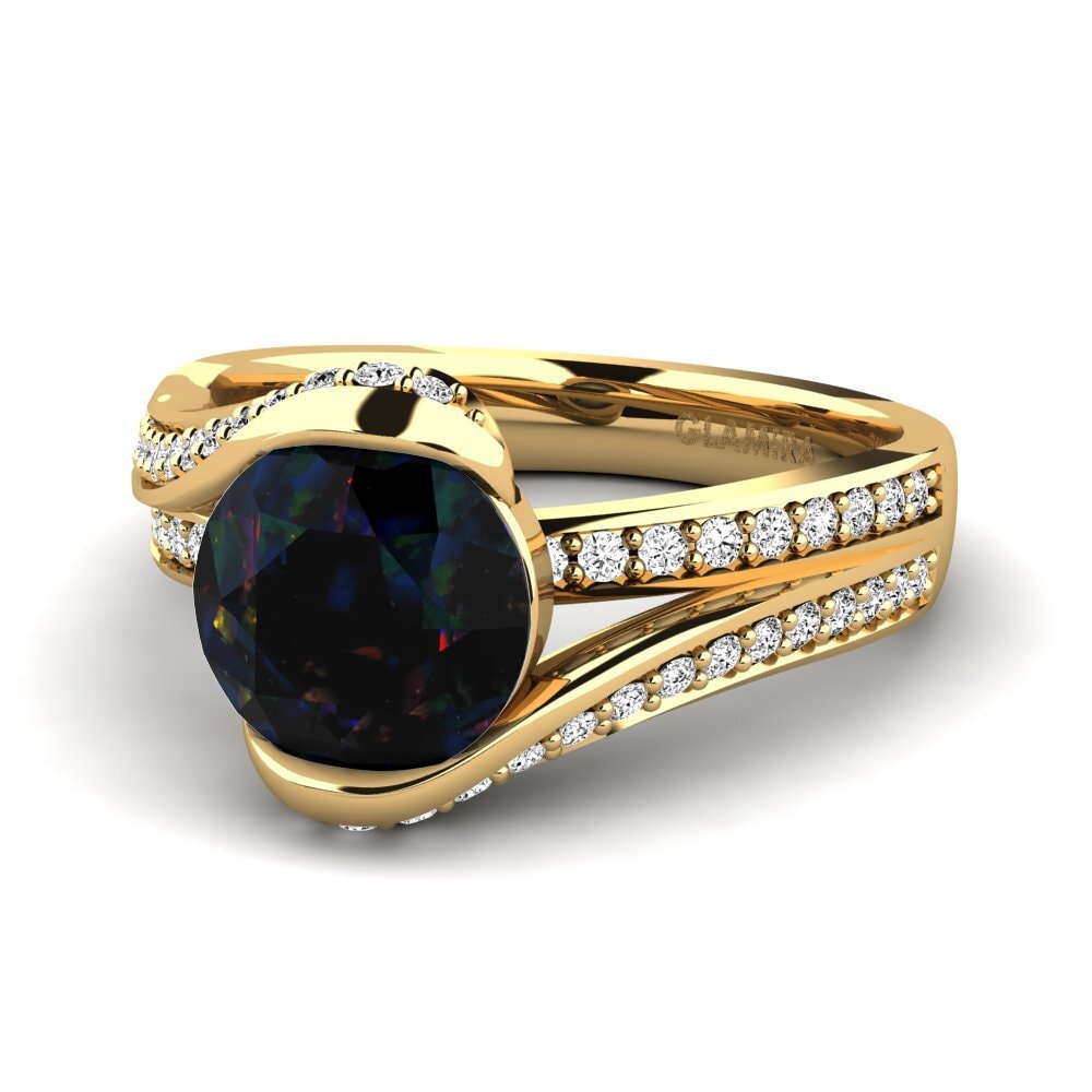 Opalo Negro Anillo de compromiso Clariss 2.0crt