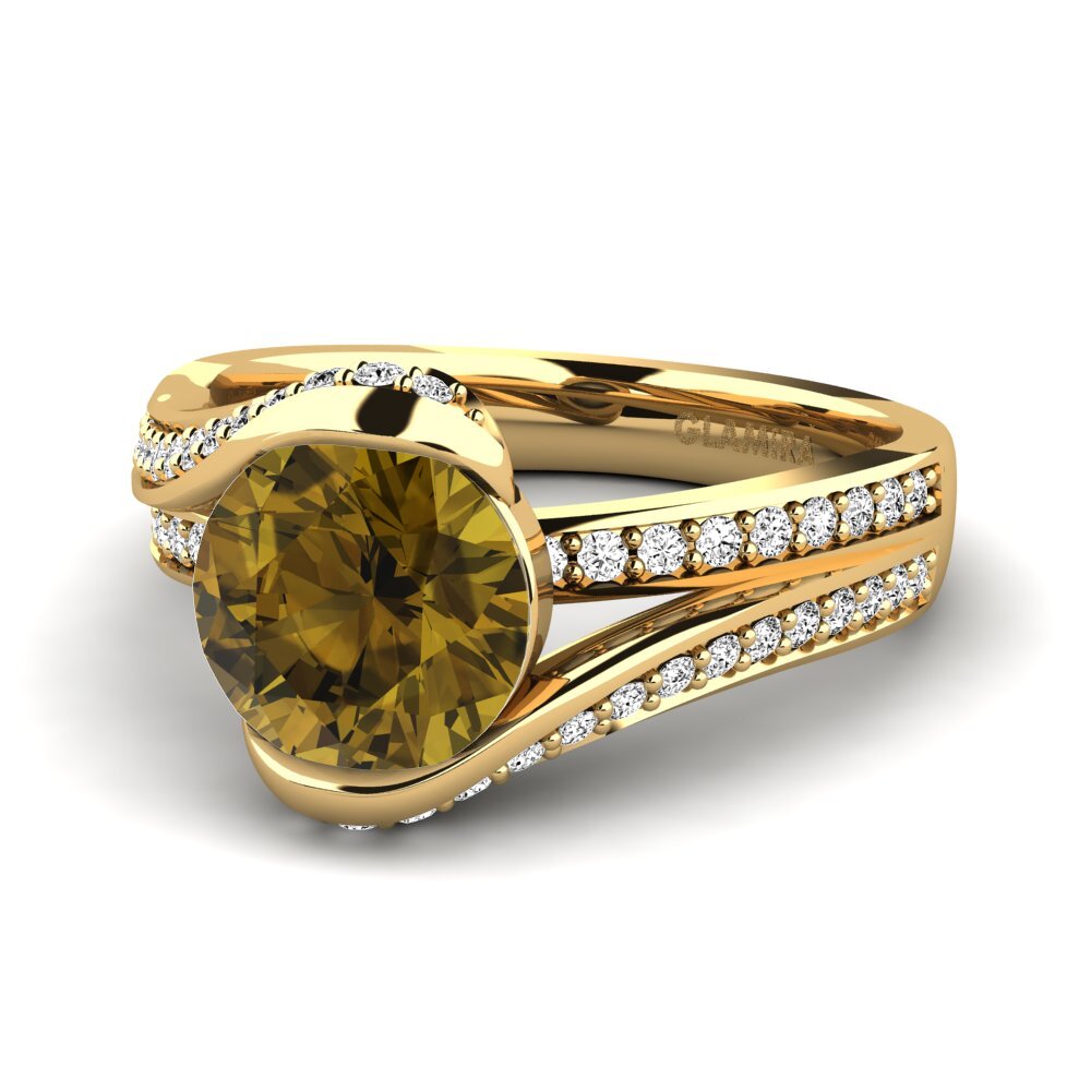 Circón Marrón Anillo de compromiso Clariss 2.0crt
