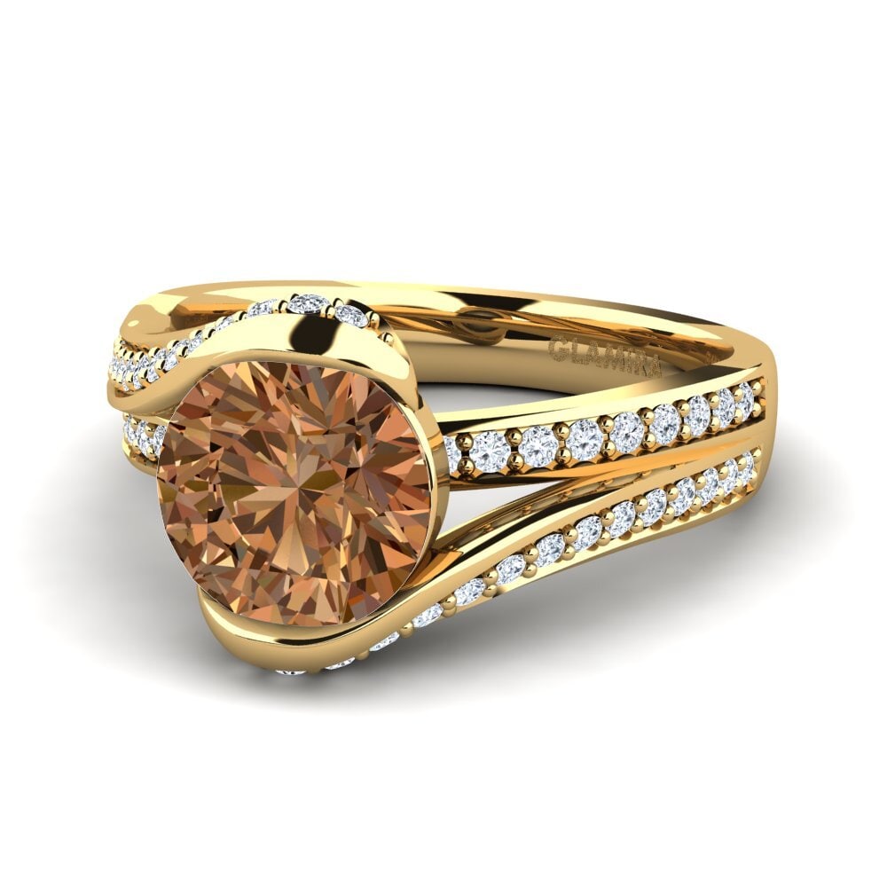 Diamante café Anillo de compromiso Clariss 2.0crt