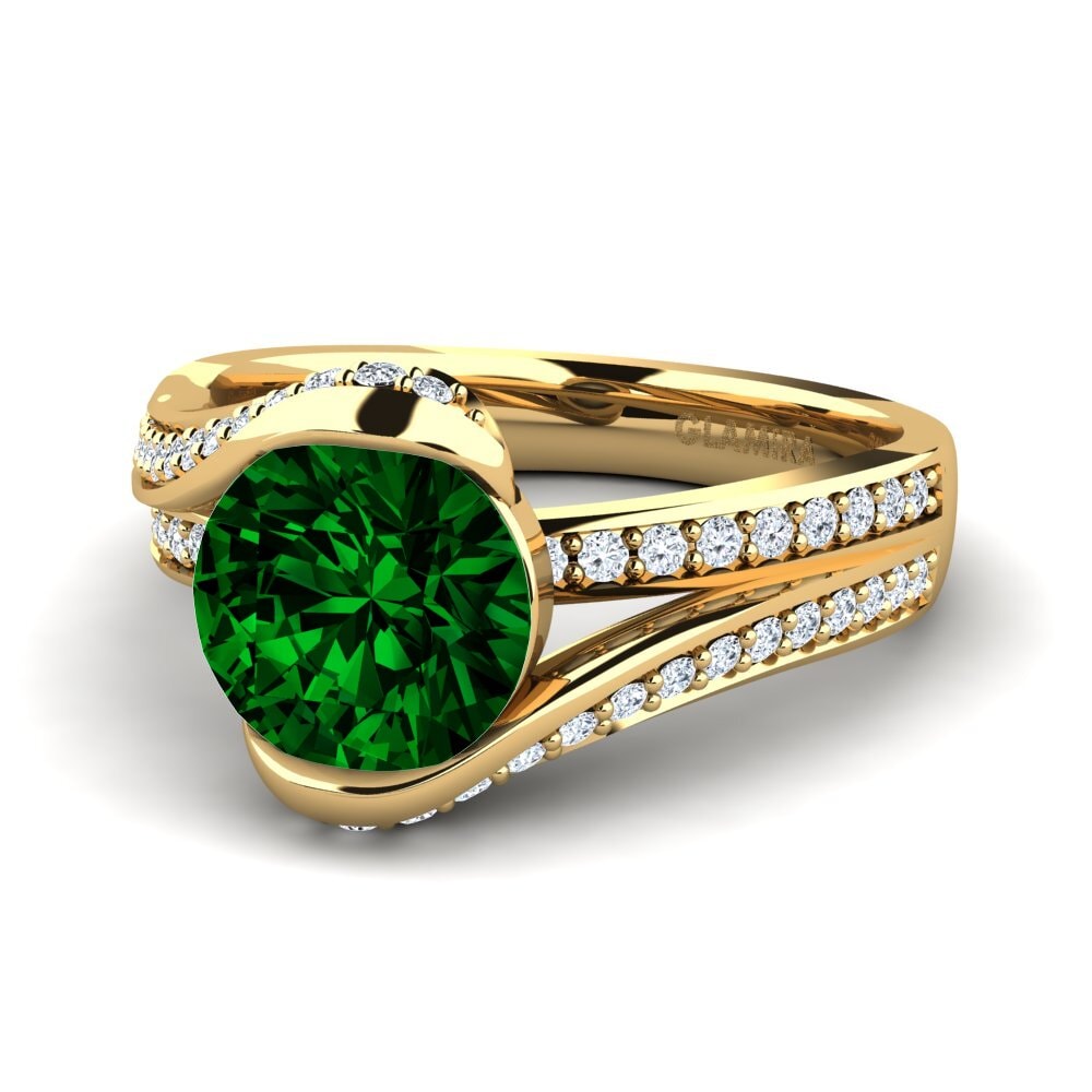 Circonita Verde Anillo de compromiso Clariss 2.0crt