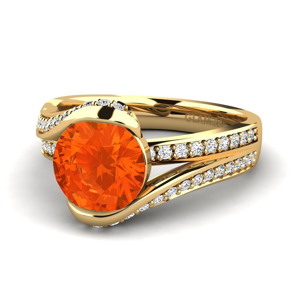 Ópalo Fuego Anillo de compromiso Clariss 2.0crt