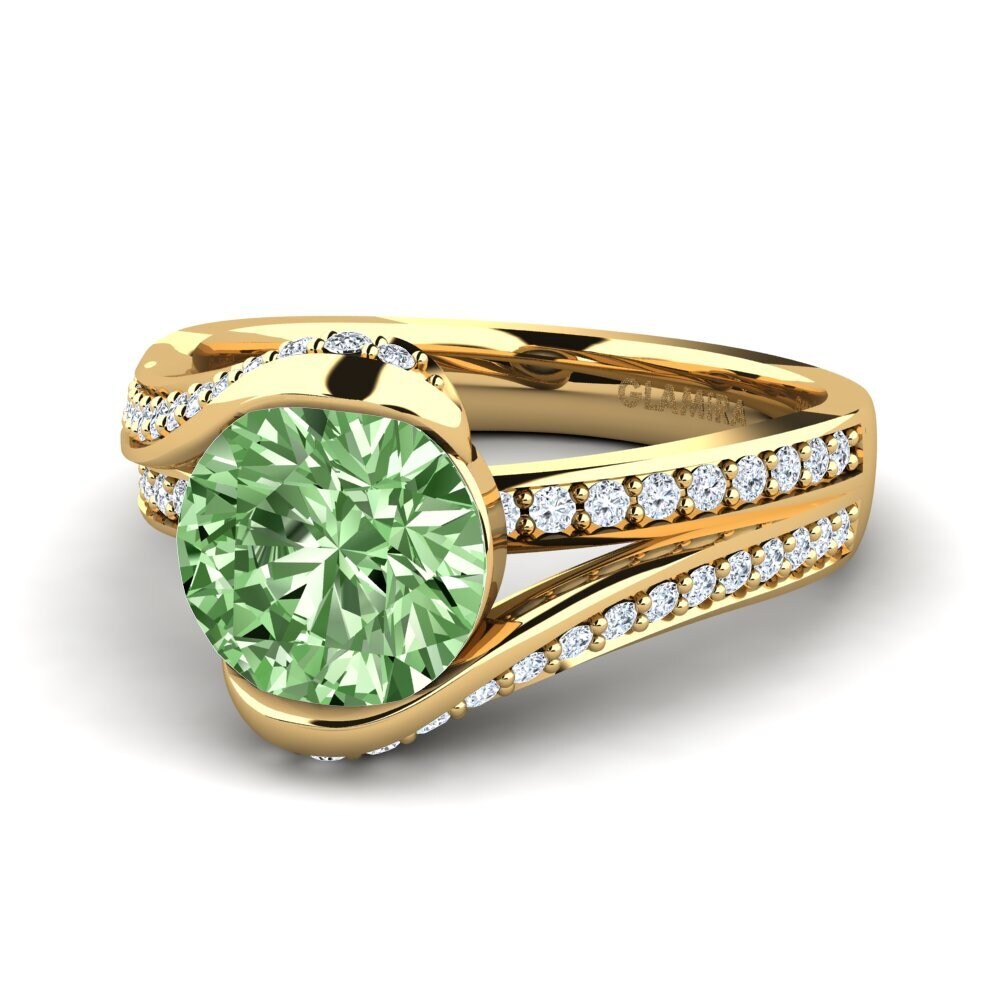 Diamante Verde Anillo de compromiso Clariss 2.0crt