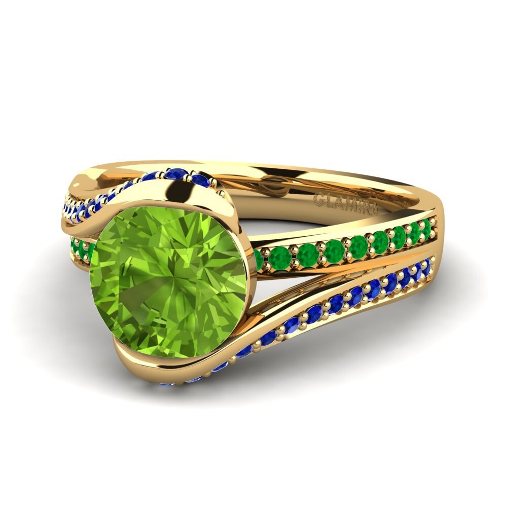 Peridot Engagement Ring Clariss 2.0crt