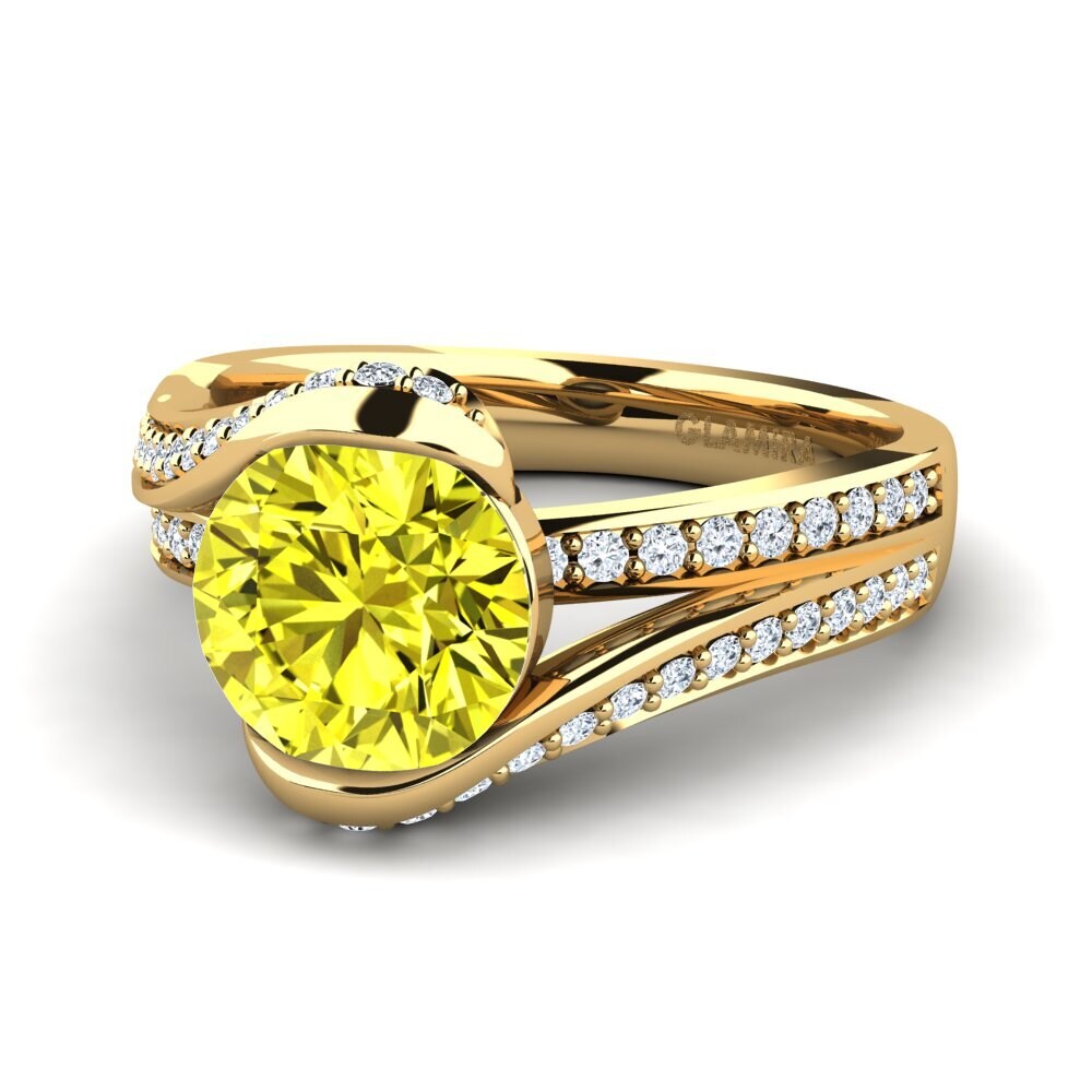 Yellow Diamond Engagement Ring Clariss 2.0 crt