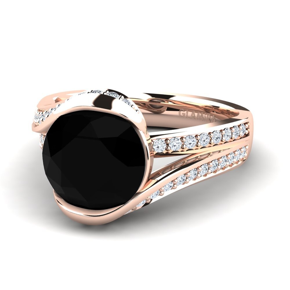 Zafiro negro Anillo de compromiso Clariss 3.0crt