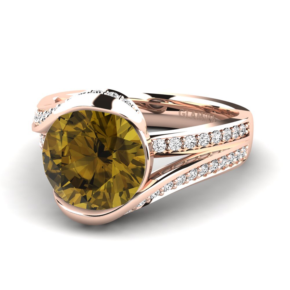 Circón Marrón Anillo de compromiso Clariss 3.0crt