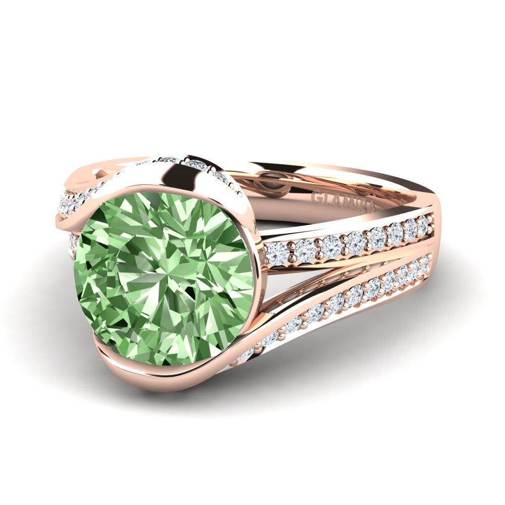 Diamante Verde Anillo de compromiso Clariss 3.0crt