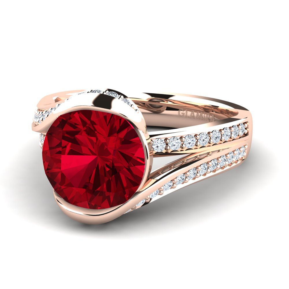 Circonita Roja Anillo de compromiso Clariss 3.0crt