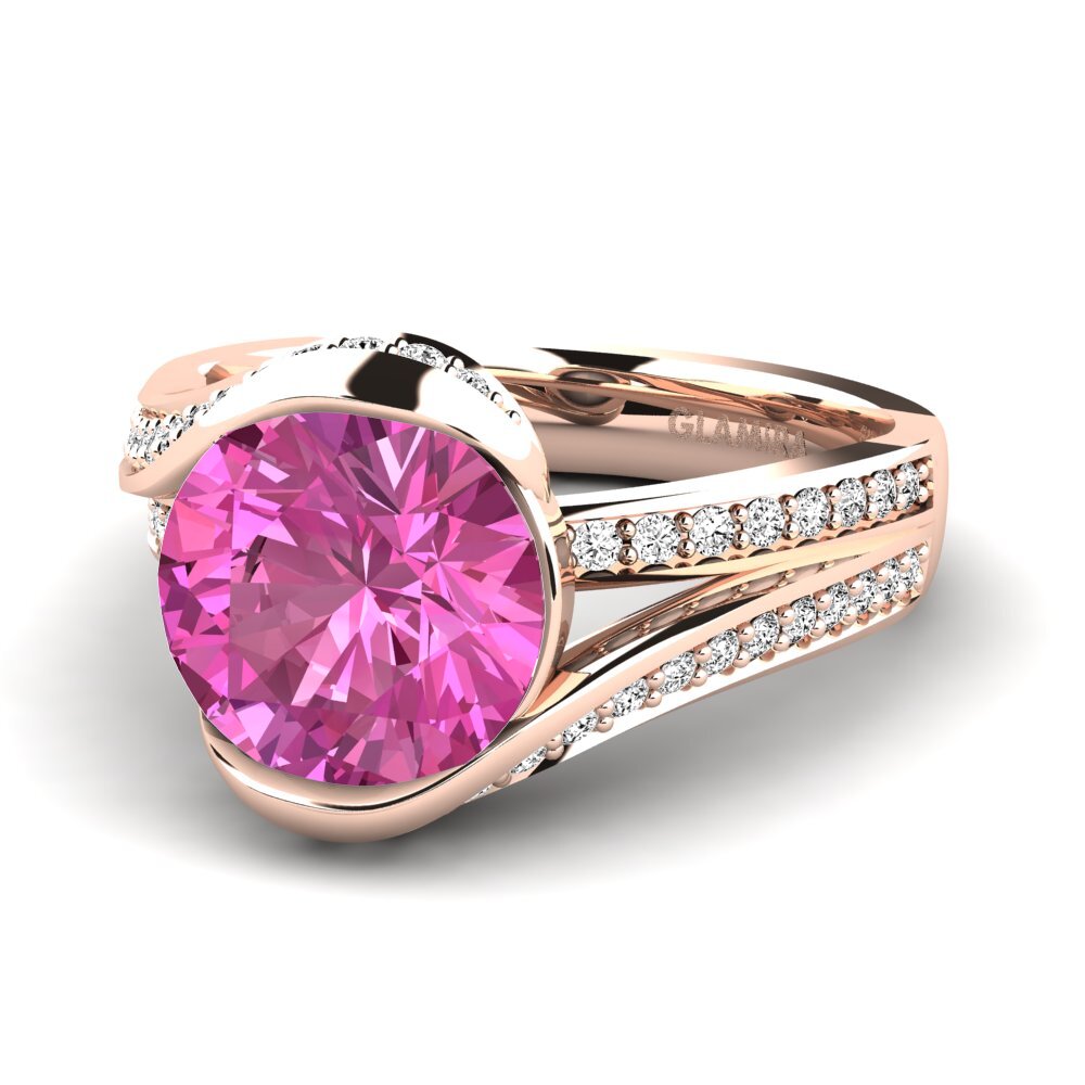 Topacio Rosa Anillo de compromiso Clariss 3.0crt