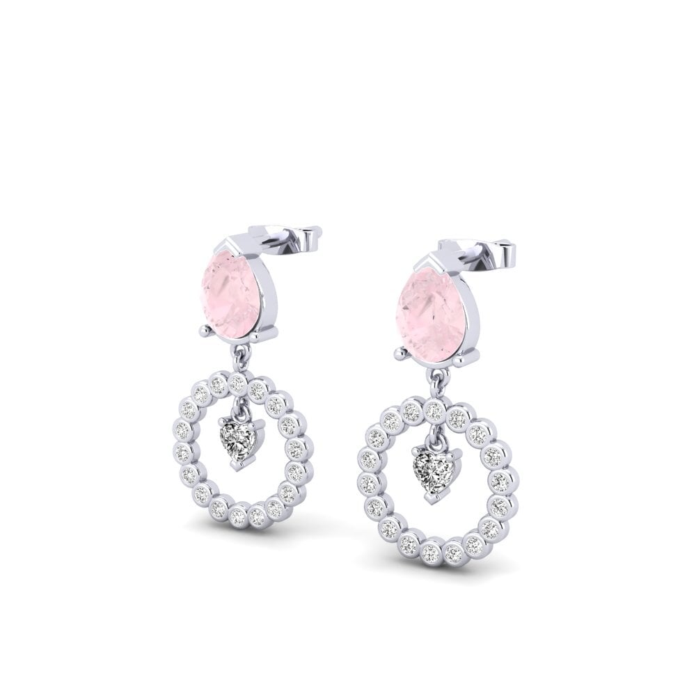 Pear Rose Quartz Women's Earring Clarissa