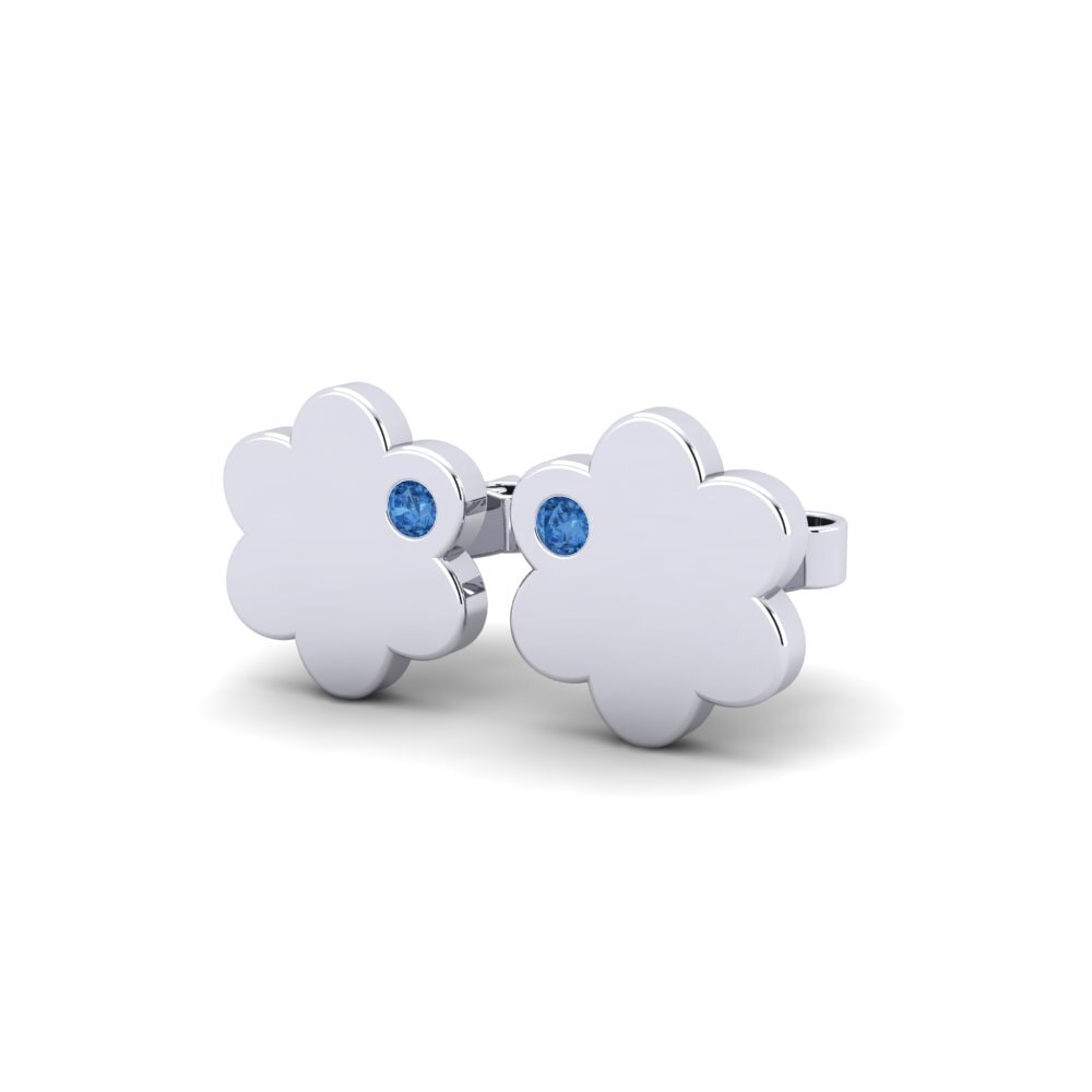 Dark Blue Zirconia Kid's Earring Clasian