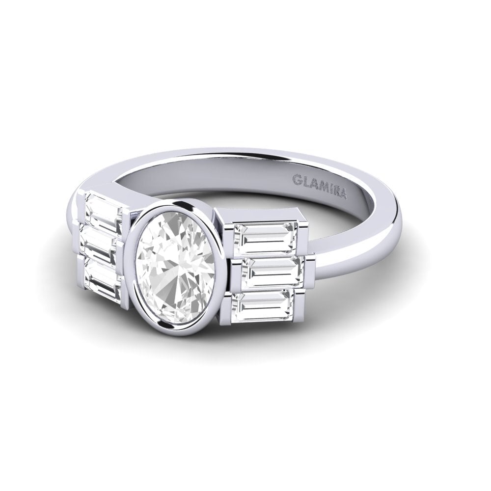 Zafiro blanco Anillo de compromiso Cleansing