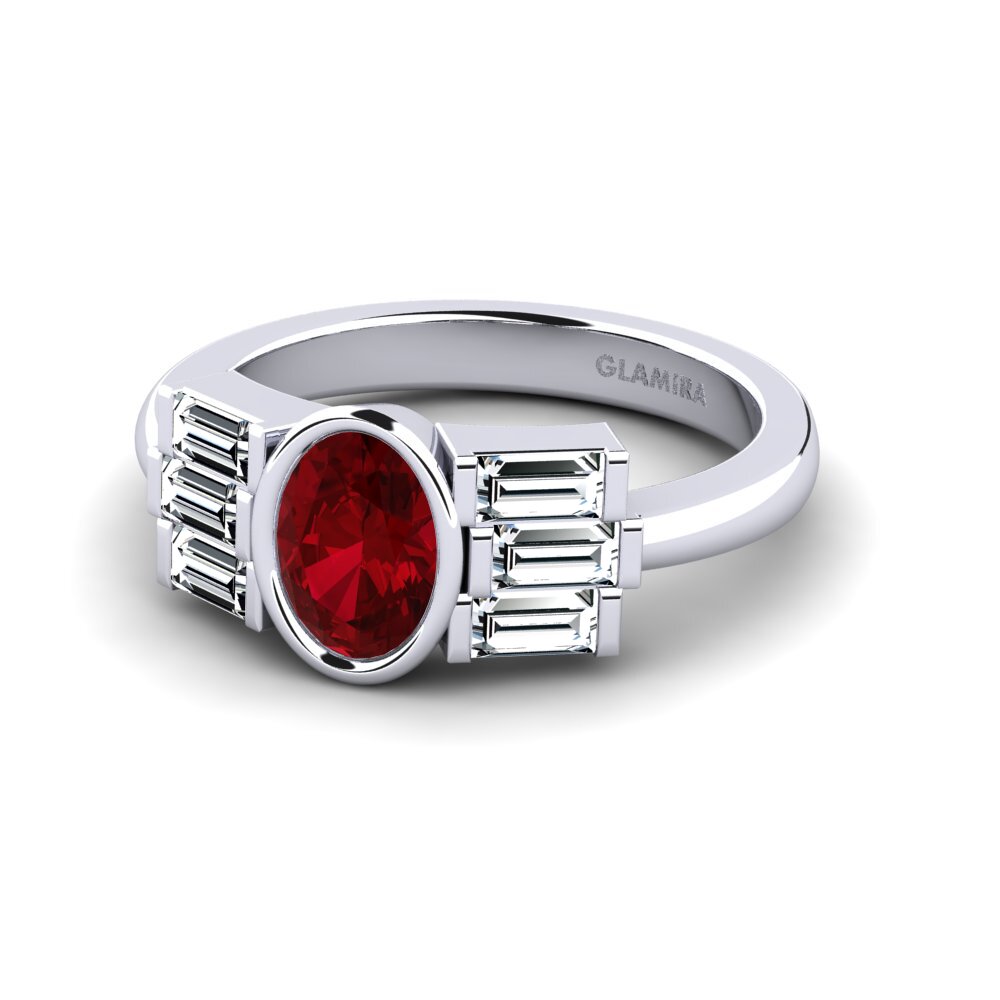 Red Zirconia Engagement Ring Cleansing