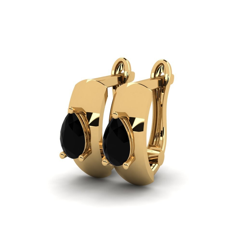 Pera Diamante Negro Pendiente de mujer Clearess