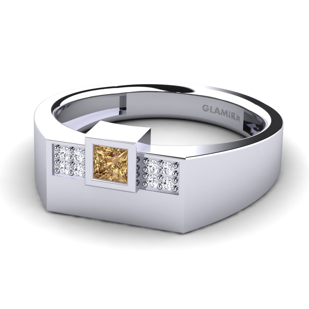 Diamant Brun Bague pour homme Cledwyn