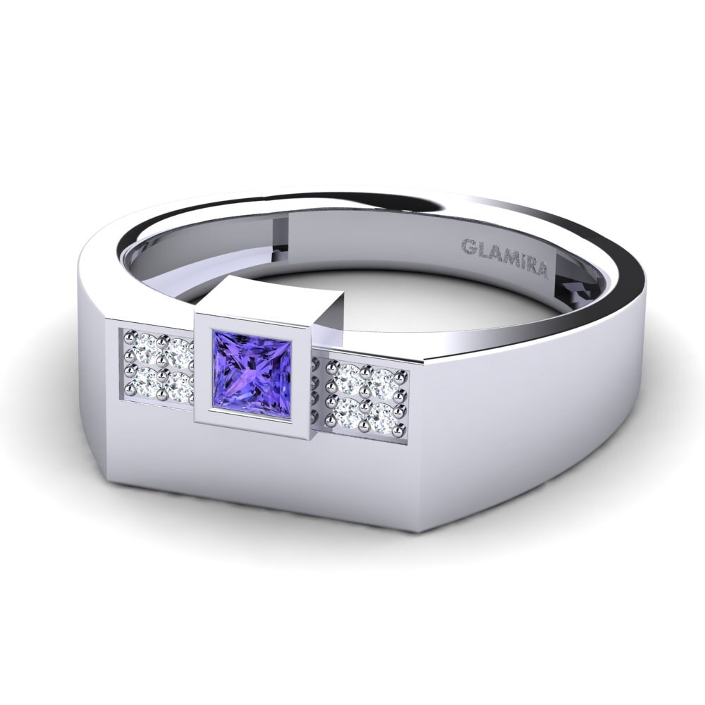 Princess Tanzanite Men's Ring Cledwyn