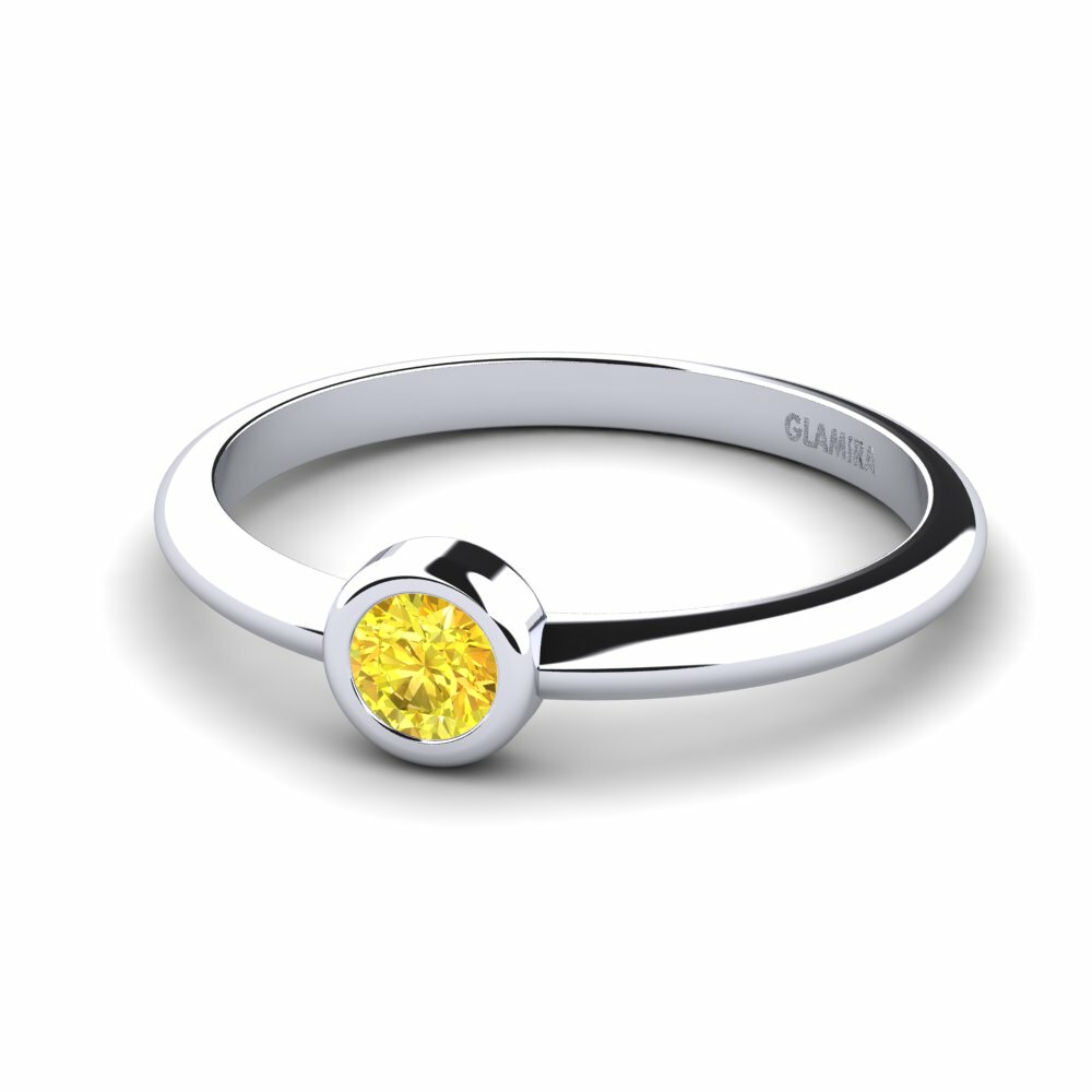 Yellow Sapphire Women's Ring Clerical