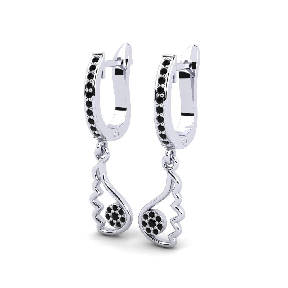 Black Sapphire Earring Clesing