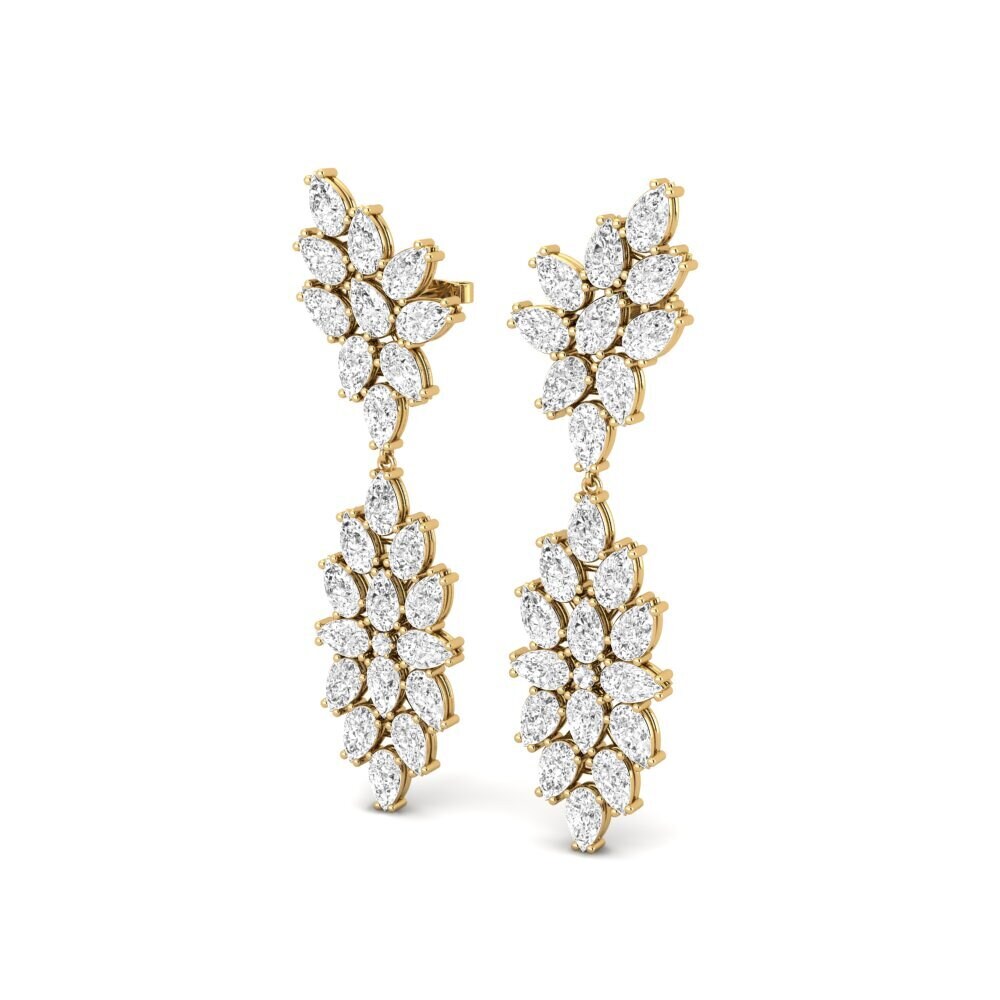 Đá Sapphire Trắng Bông tai nữ Cleta