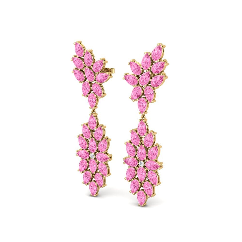 Đá Sapphire Hồng Bông tai nữ Cleta