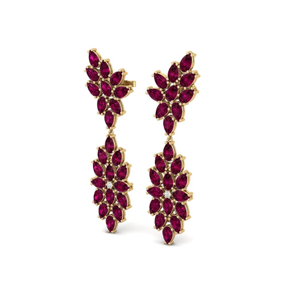 Đá Rhodolite Bông tai nữ Cleta