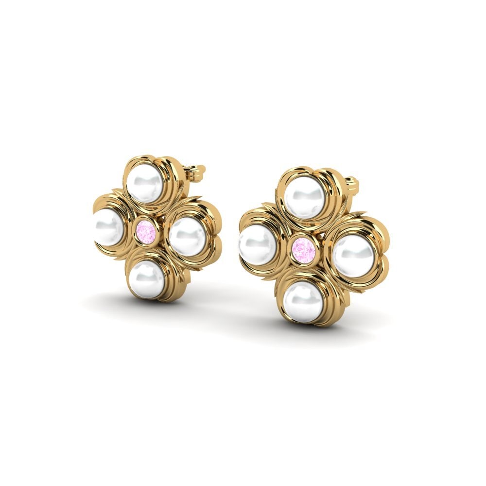 Pink Sapphire Women's Earring Cliamon