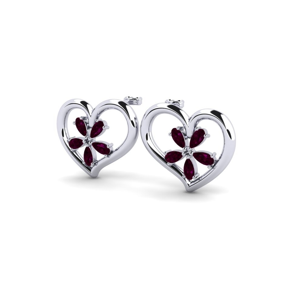 Đá Rhodolite Bông tai nữ Cloe