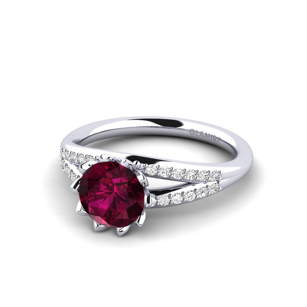 Rhodolite Garnet Women's Ring Clom