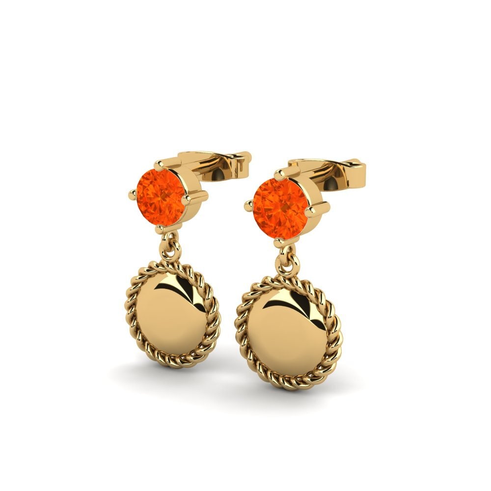 Fire-Opal Women's Earring Cloques