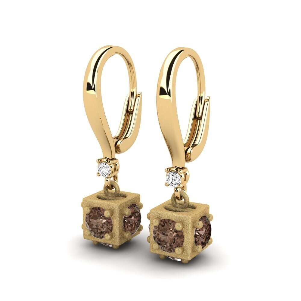 Quartz Fumé Boucle d'oreille femme Cniski