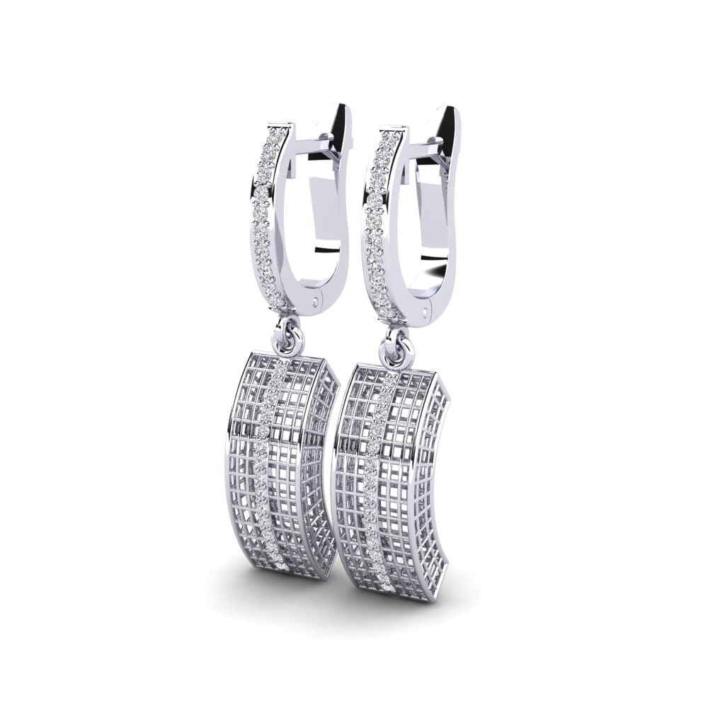 Diamant De Synthèse Boucle d'oreille femme Cocardea