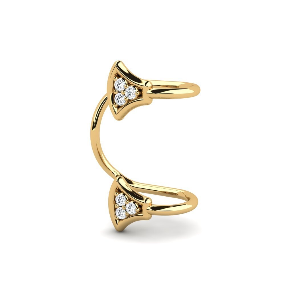 14k Oro Amarillo Pendiente de mujer Codn