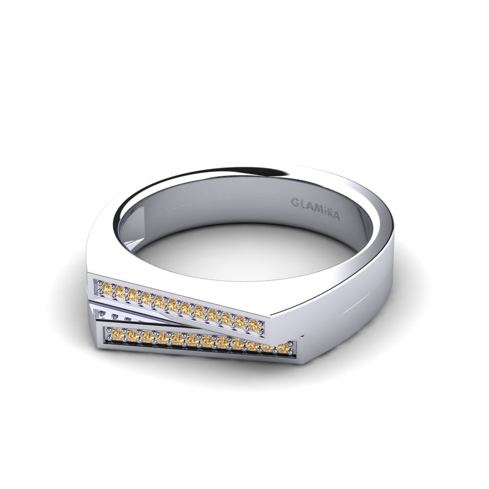 Diamant Brun Bague pour homme Cohen