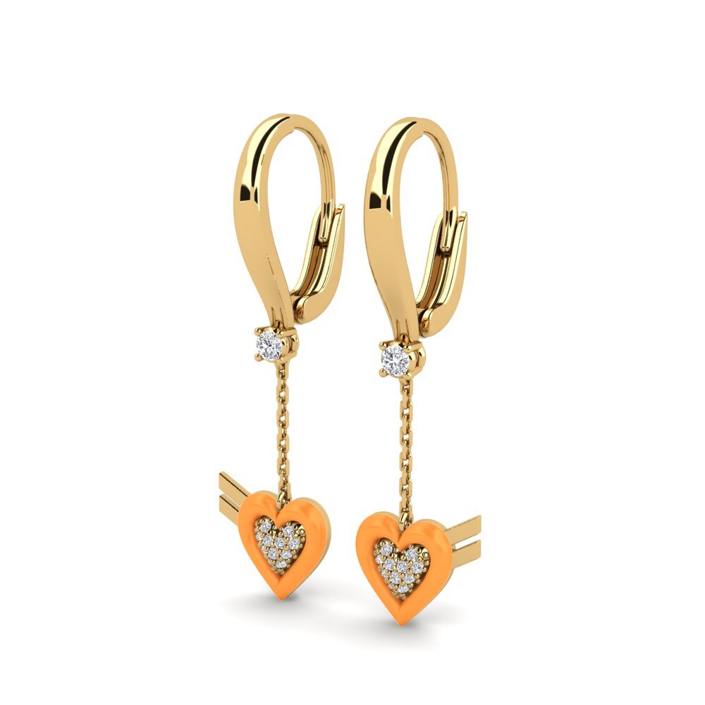 Gelbgold 750 Damen ohrring Coincidence