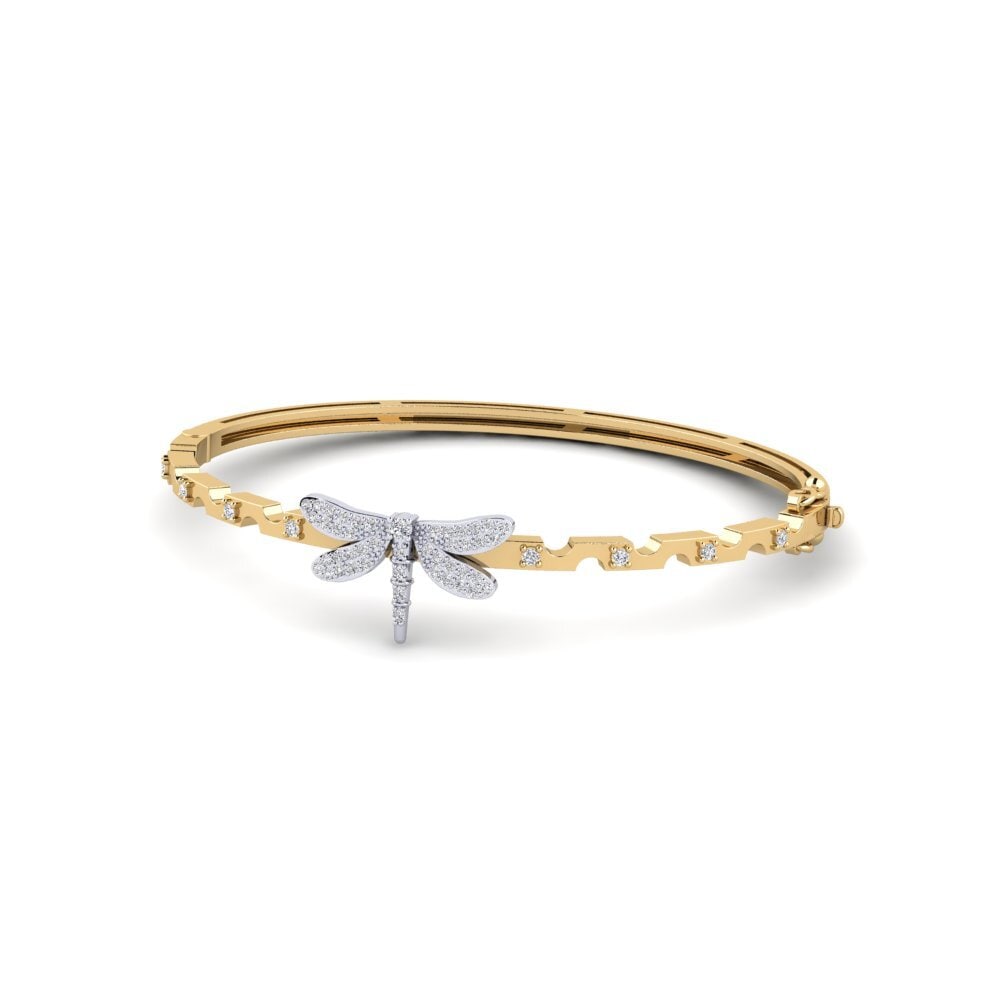 Achetez Bracelet jonc femme Colihaut en Or Jaune & Blanc 375 Diamant 0. ...